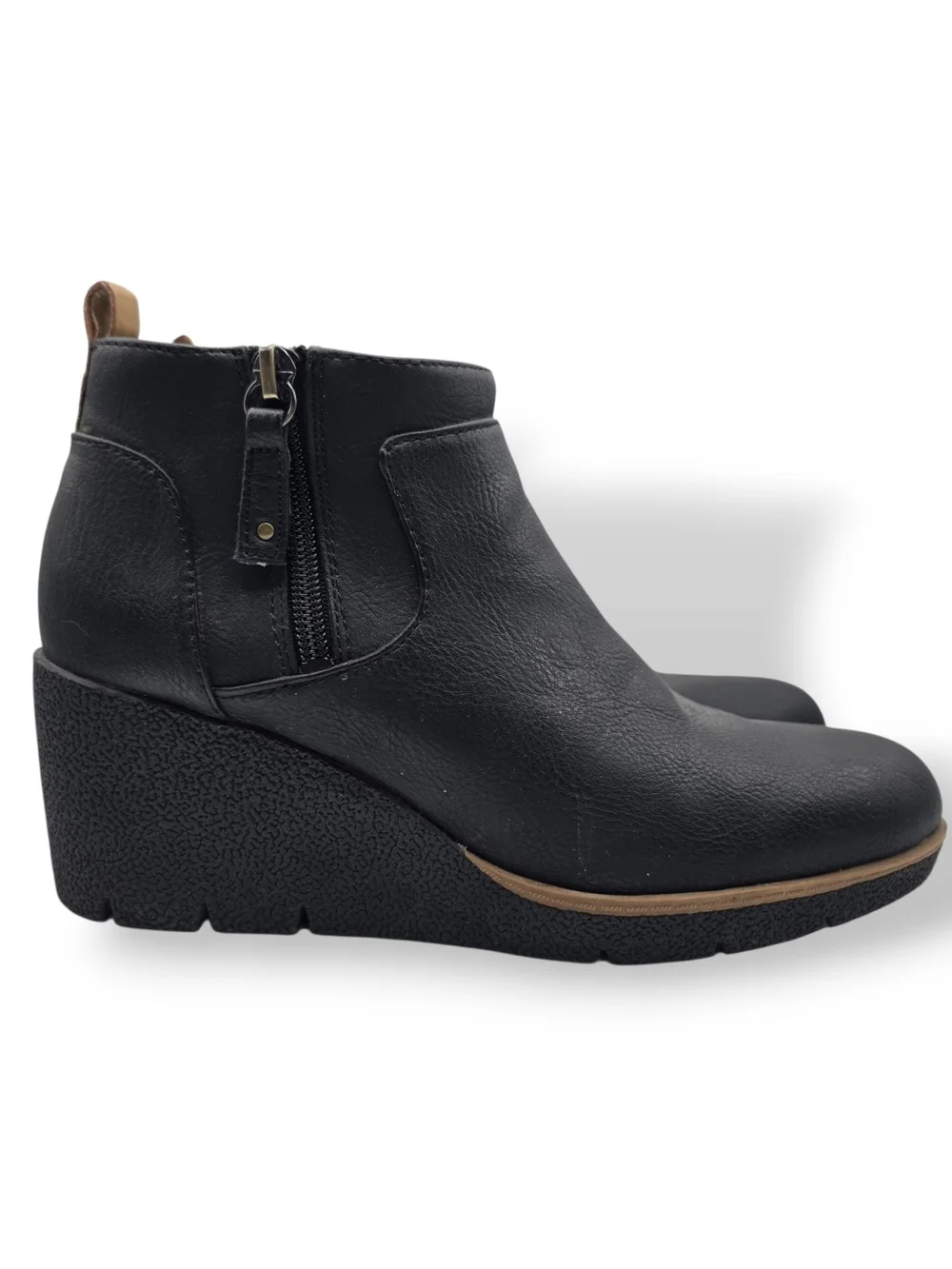 Dr. Scholl's Women's Bianca Black Wedge Ankle Booties, Womens 6